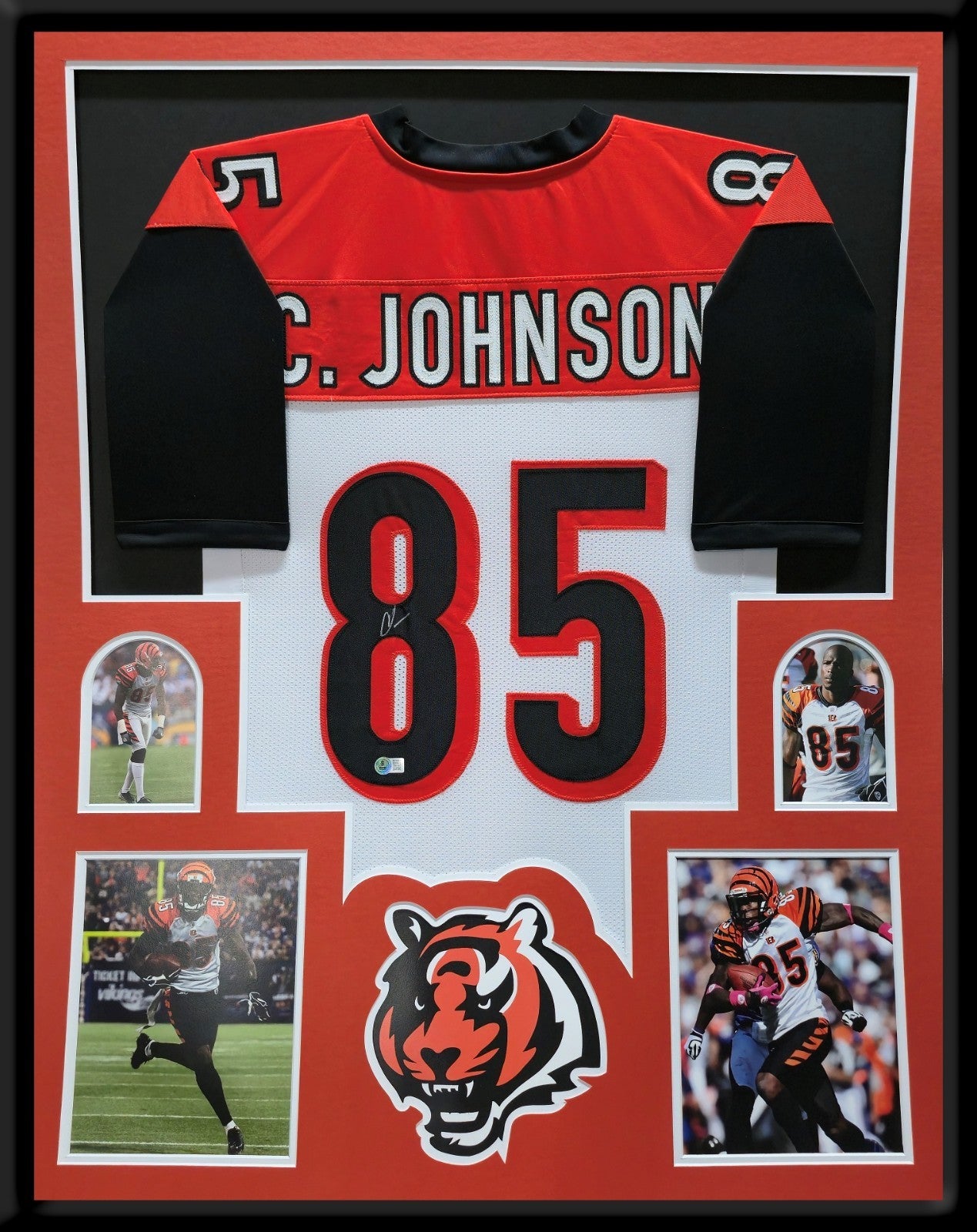 Framed Cincinnati Bengals Chad Johnson Autographed Jersey Beckett Holo