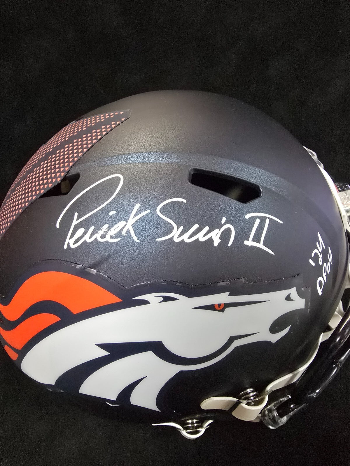 Denver Broncos Pat Surtain Ii Signed Insc Replica Full Size Helmet Beckett
