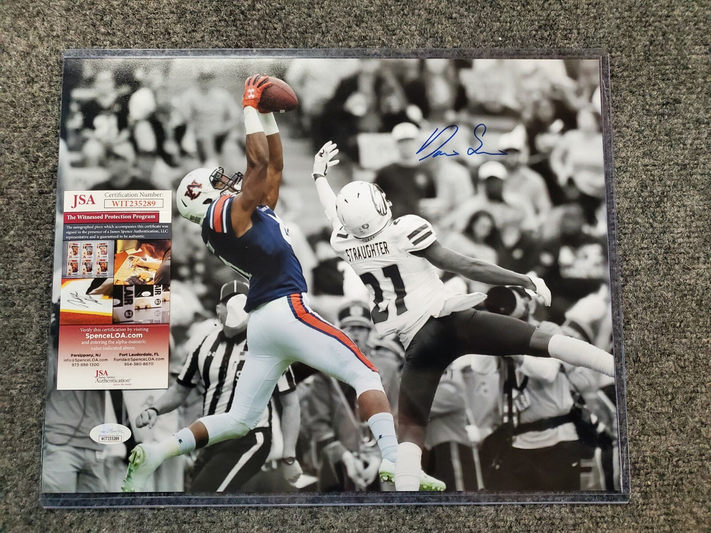Darius Slayton Autographed Signed Auburn Tigers 11X14 Photo Jsa  Coa