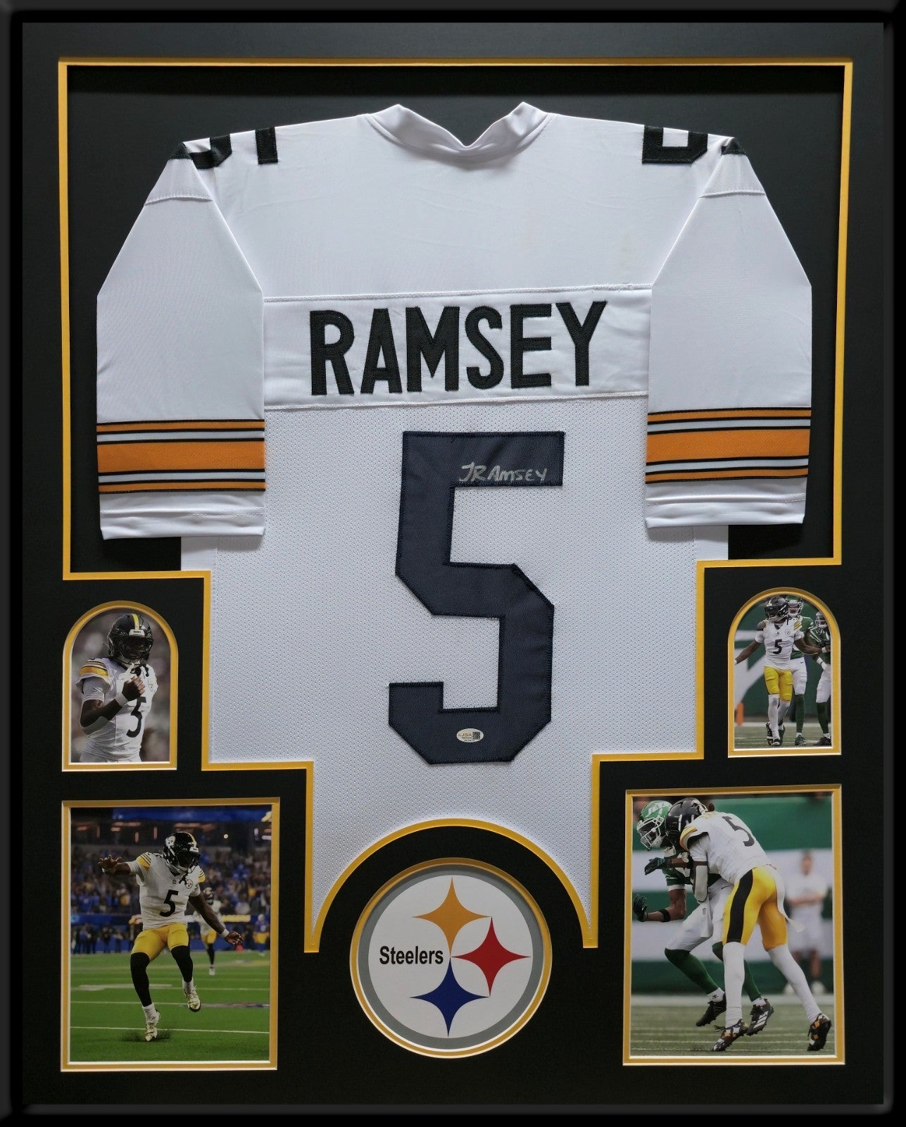 Framed Pittsburgh Steelers Jalen Ramsey Autographed Signed Jersey Jsa Coa