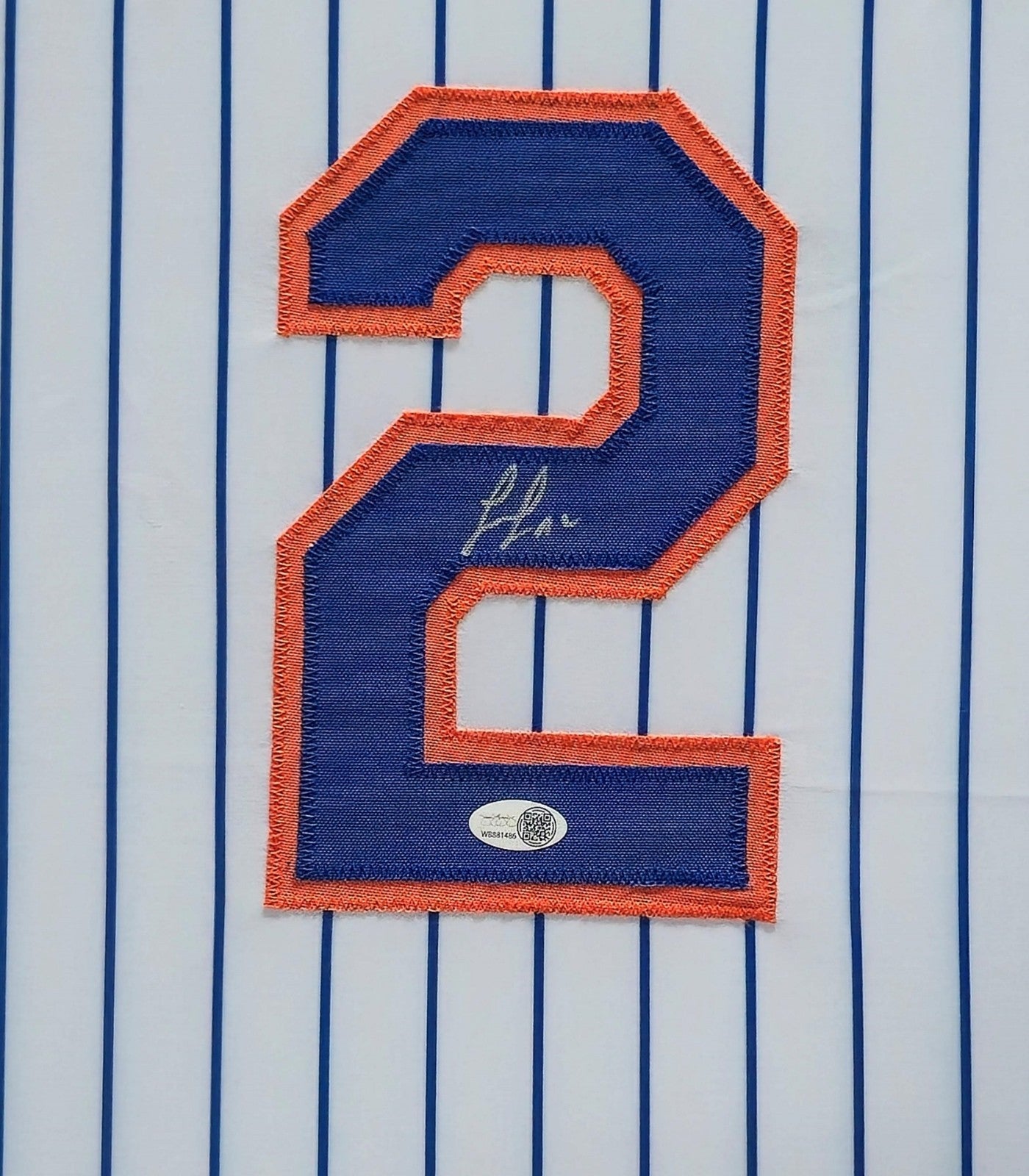 Framed New York Mets Luisangel Acuna Autographed Signed Jersey Jsa Coa