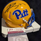 Pitt Panthers Jason Pinnock Signed Speed Mini Helmet Jsa Coa