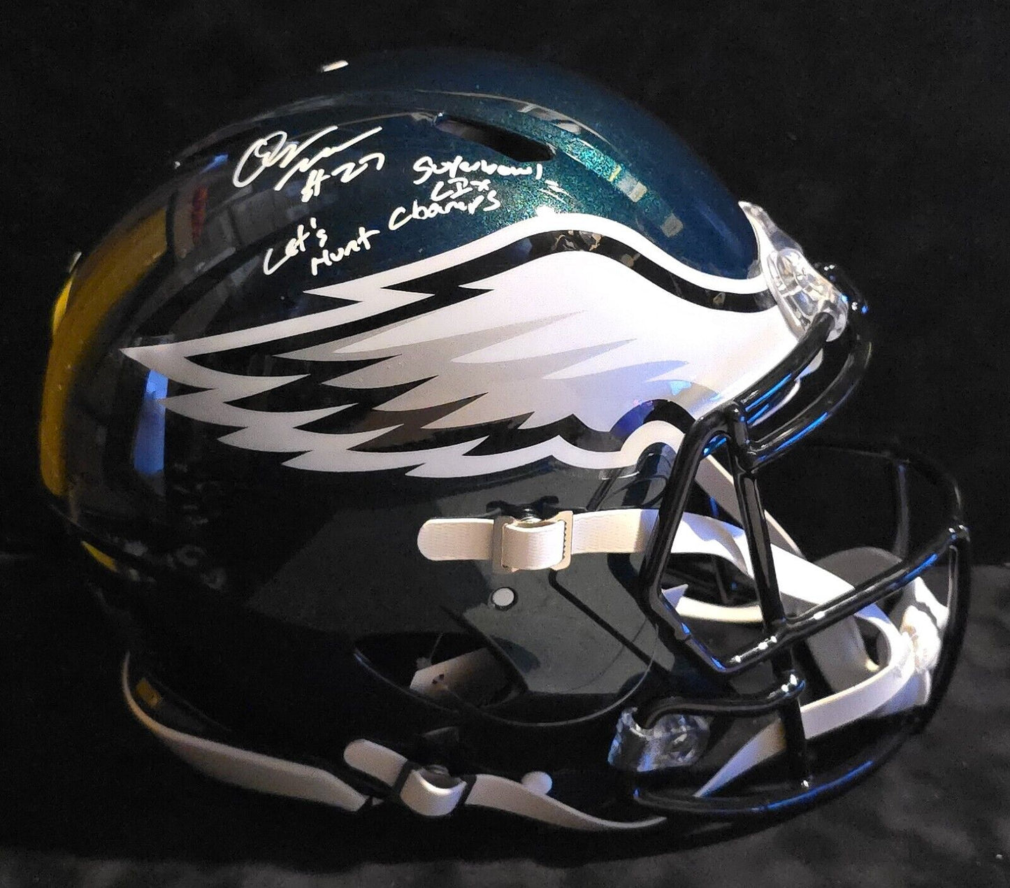 Philadelphia Eagles Quinyon Mitchell Signed Full Size Speed Authentic Helmet Jsa