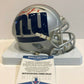Daniel Jones Autographed Signed N.Y. Giants Amp Mini Helmet Beckett Coa