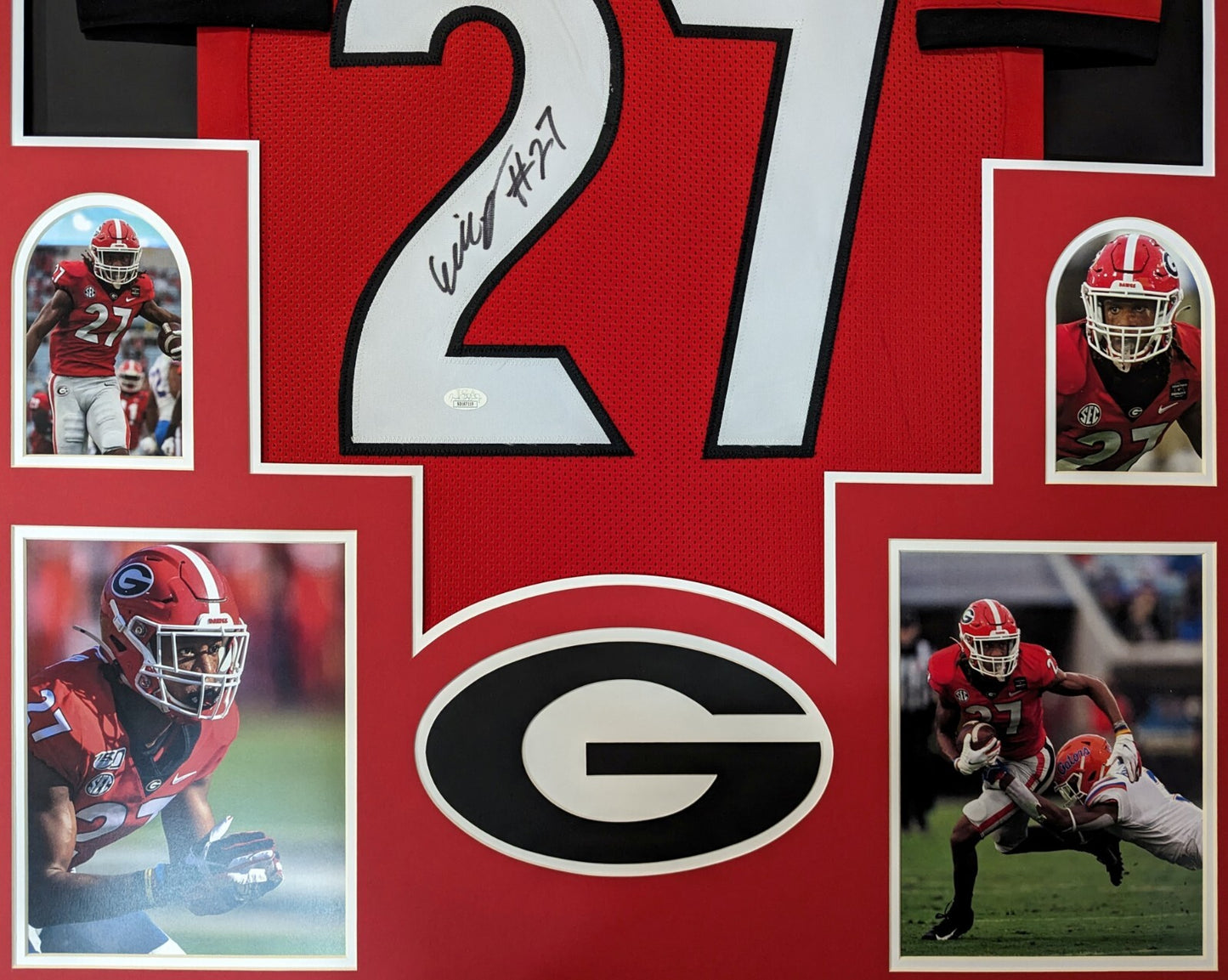 Framed Georgia Bulldogs Eric Stokes Jr Autographed Signed Jersey Jsa Coa