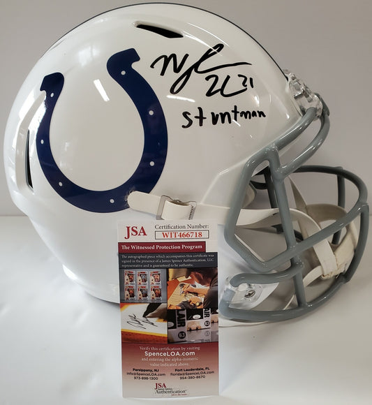Nyheim Hines Signed Indianapolis Colts Speed Rep Full Size Helmet Jsa Coa