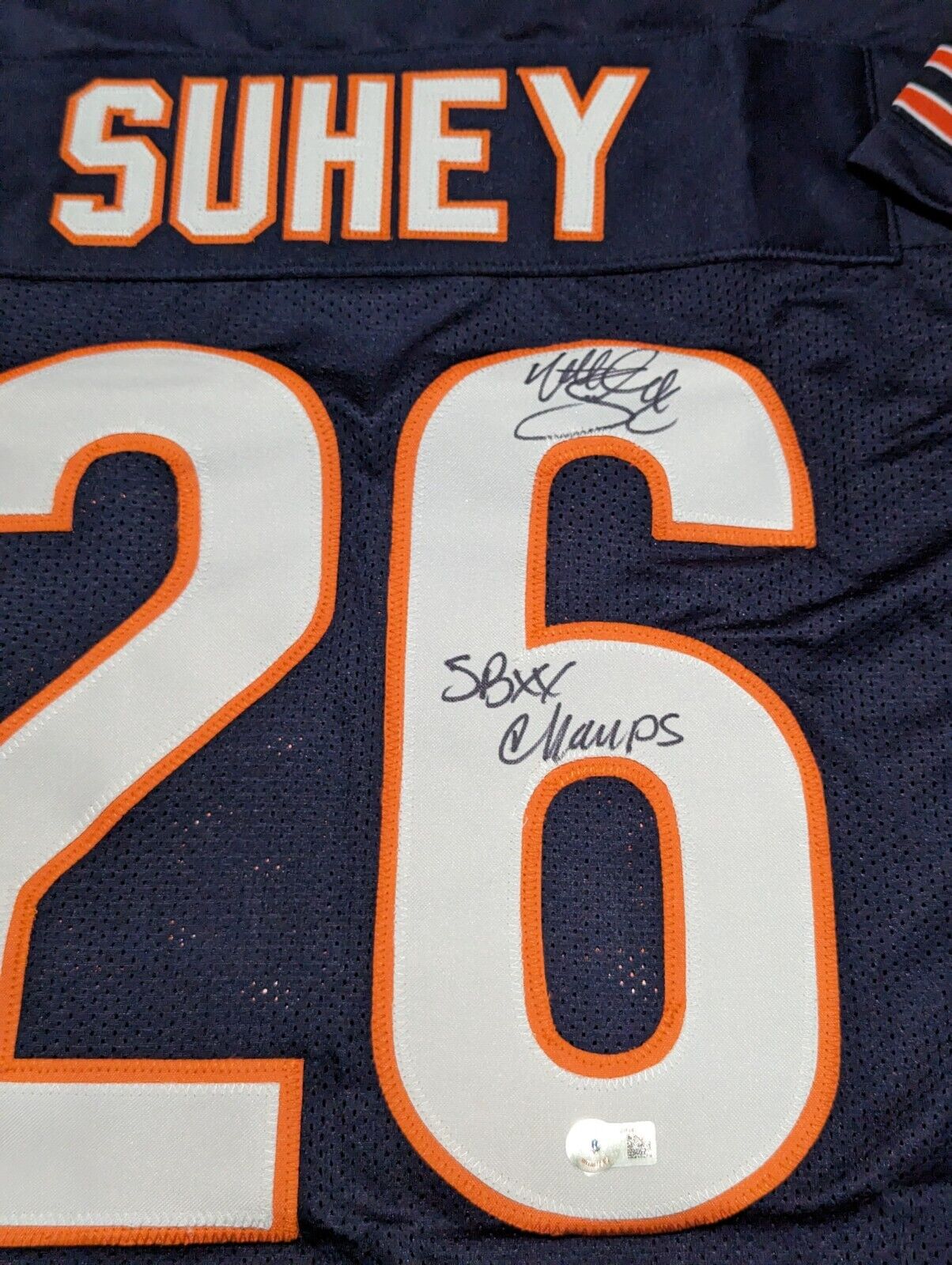 MVP Authentics Chicago Bears Matt Suhey Autographed Signed Inscribed Jersey Beckett Holo 134.10 sports jersey framing , jersey framing