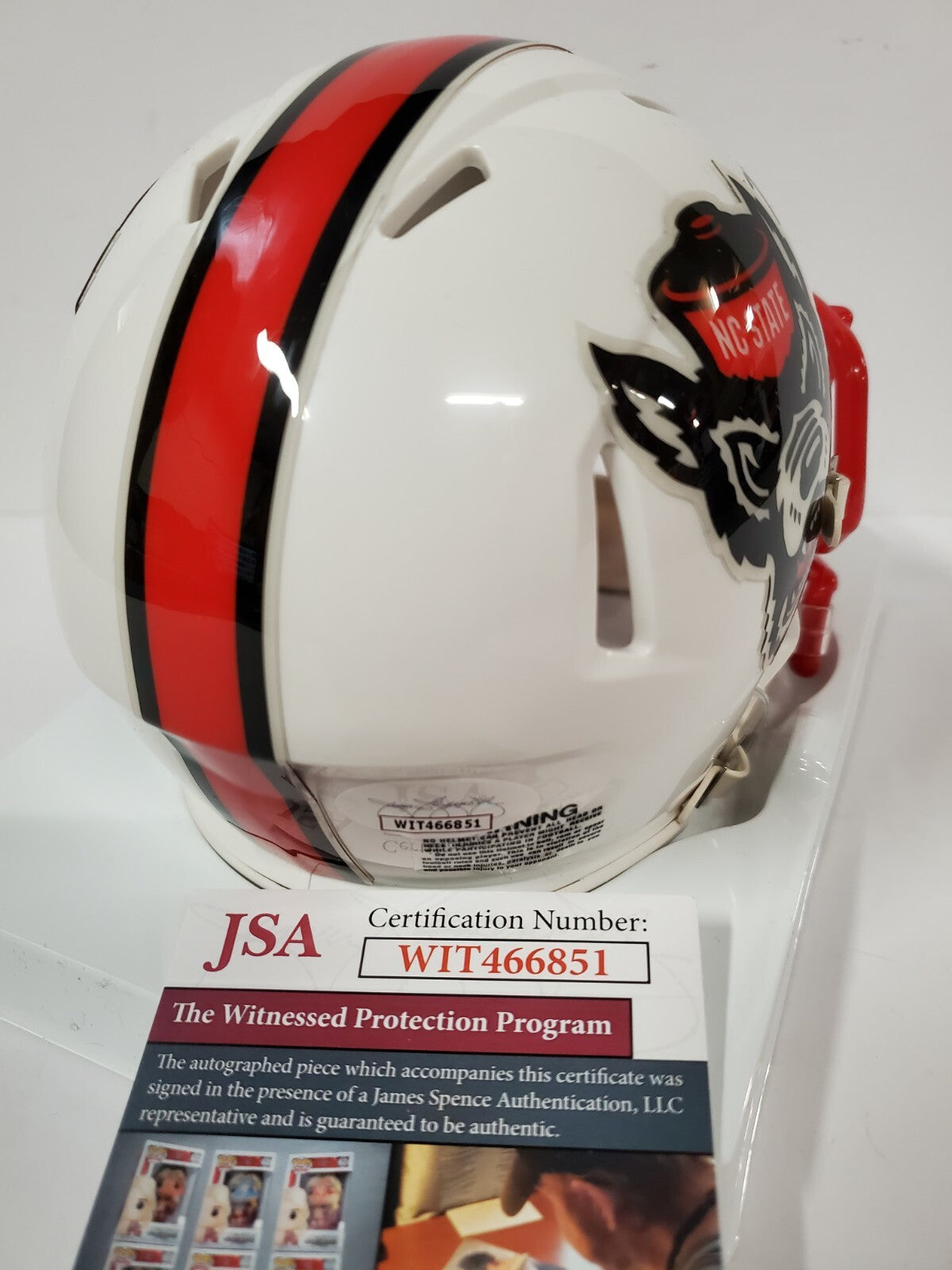 Nyheim Hines Autographed Signed Nc State Speed Mini Helmet Jsa Coa