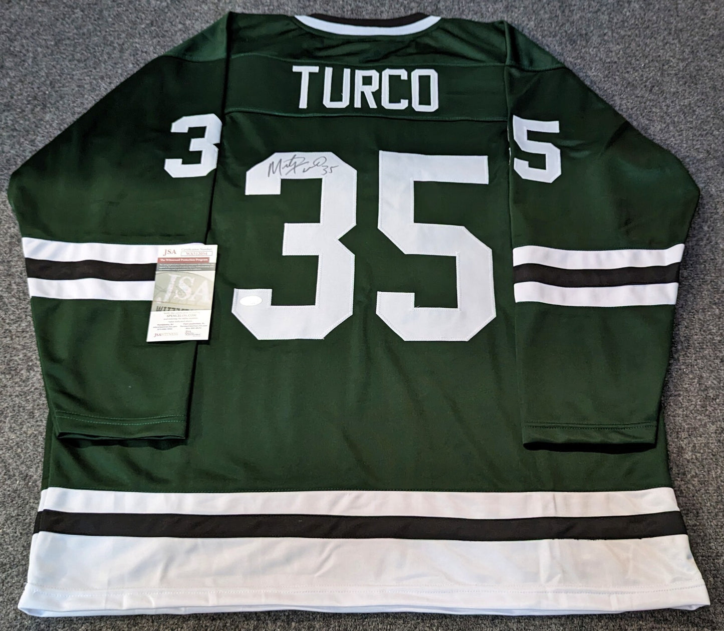Dallas Stars Marty Turco Autographed Signed Jersey Jsa Coa