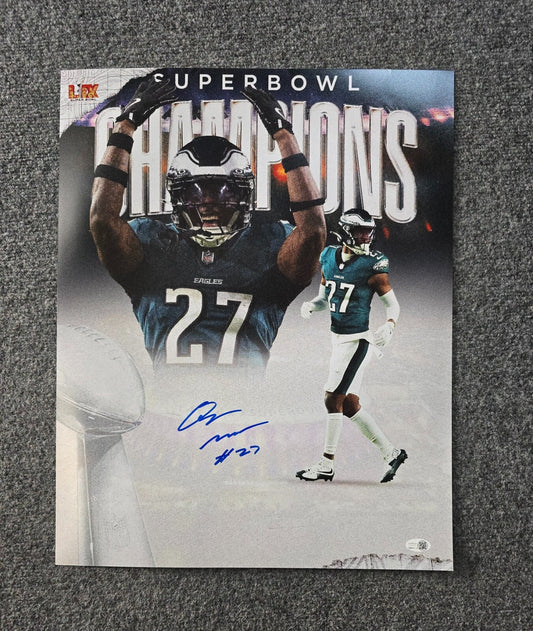 Philadelphia Eagles Quinyon Mitchell Autographed Signed 16X20 Photo Jsa Holo