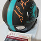 Miami Dolphins Sam Madison Autographed Eclipse Mini Helmet Jsa Coa
