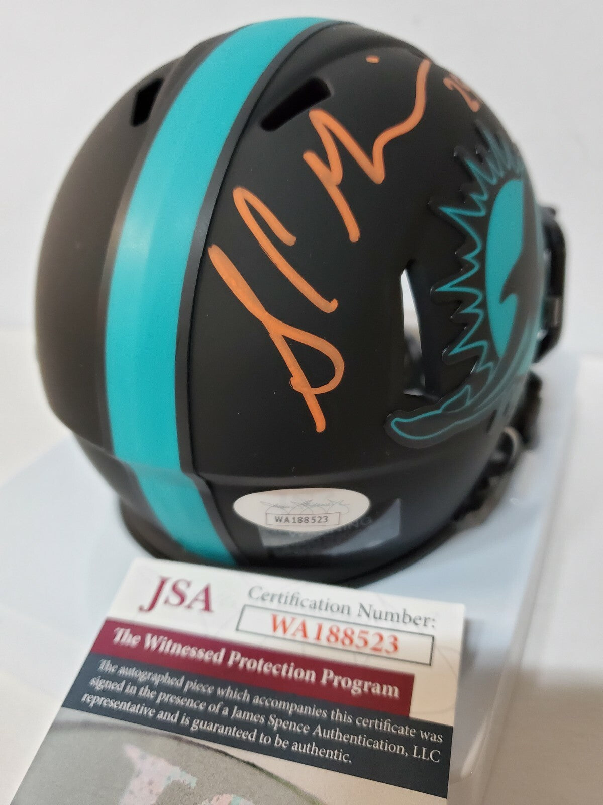 Miami Dolphins Sam Madison Autographed Eclipse Mini Helmet Jsa Coa