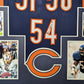 Framed Chicago Bears 3X Signed Singletary Urlacher Butkus Jersey Dual Coa