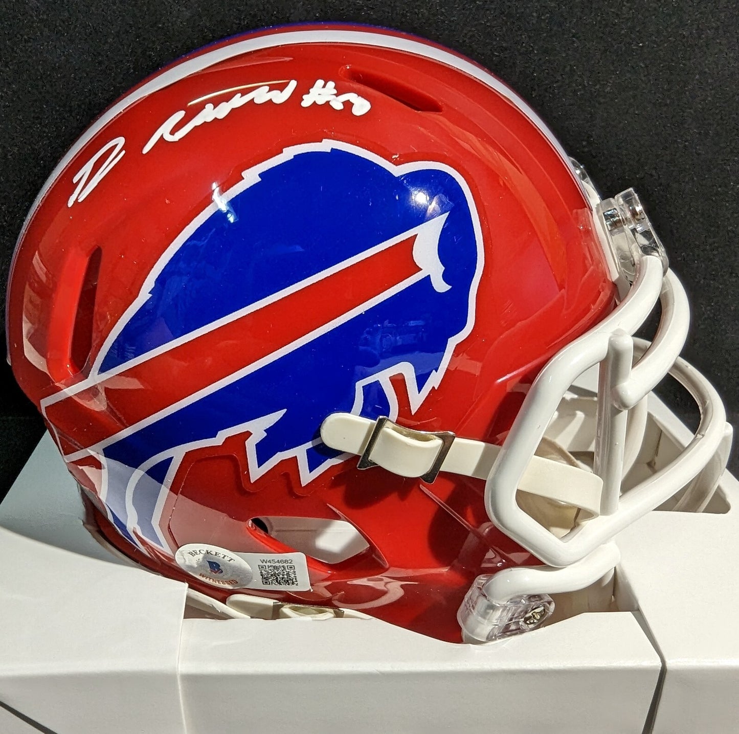 Buffalo Bills Gregory Rousseau Signed Speed Mini Helmet Beckett Holo