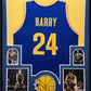 Framed Golden State Warriors Rick Barry Autographed Signed Jersey Jsa Coa