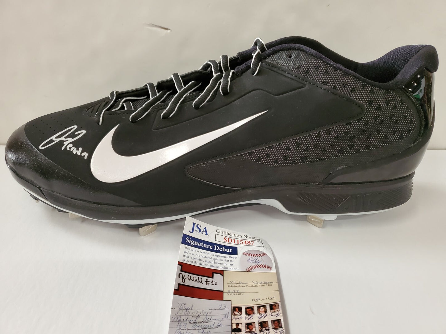 Oswald Peraza Autographed Signed Cleat Jsa Coa