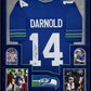 Framed In Suede Seattle Seahawks Sam Darnold Autographed Signed Jersey Beckett