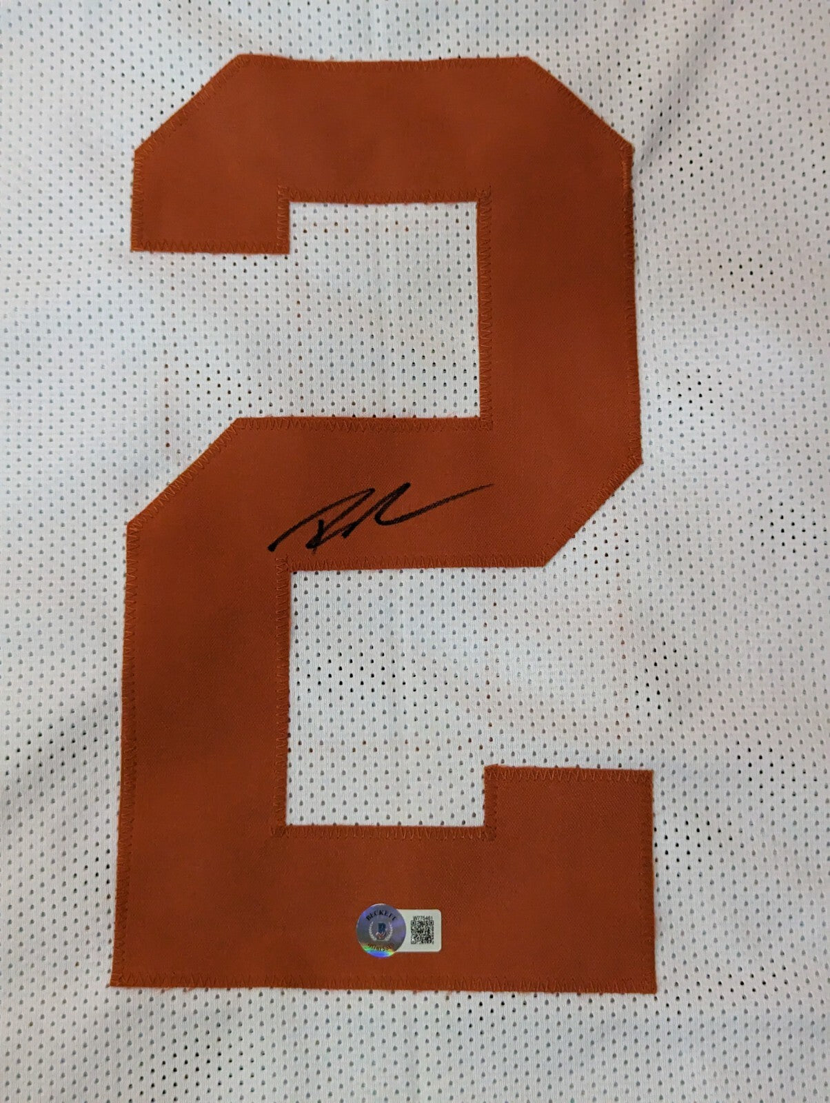 Texas Longhorns Roschon Johnson Signed Autographed Jersey Beckett Holo