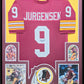 Framed Washington Football Sonny Jurgensen Autographed Signed Jersey Jsa Coa