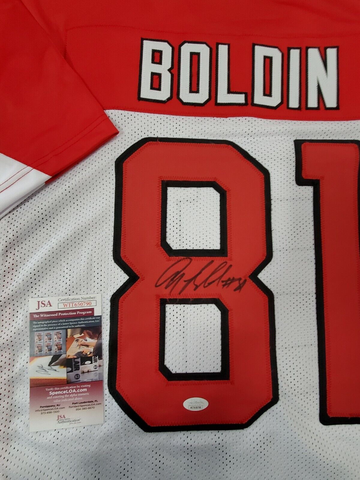 MVP Authentics Arizona Cardinals Anquan Boldin Autographed Signed Jersey Jsa  Coa 116.10 sports jersey framing , jersey framing