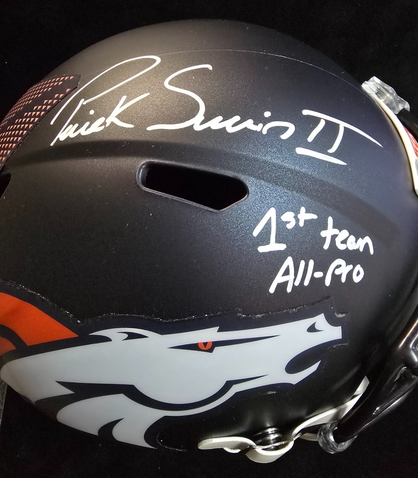 Denver Broncos Pat Surtain Ii Signed Insc Replica Full Size Helmet Beckett