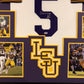 Framed Lsu Tigers Derrius Guice Autographed Signed Jersey Psa Coa