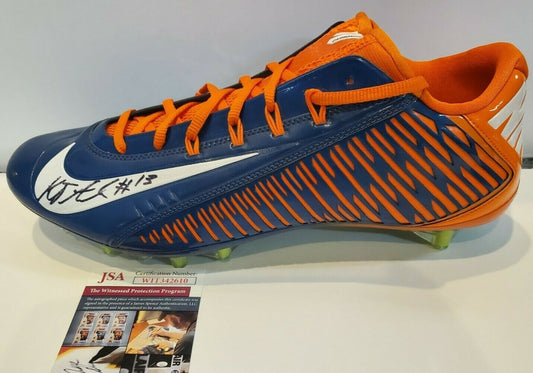 Denver Broncos Kj Hamler Autographed Signed Nike Cleat Jsa Coa