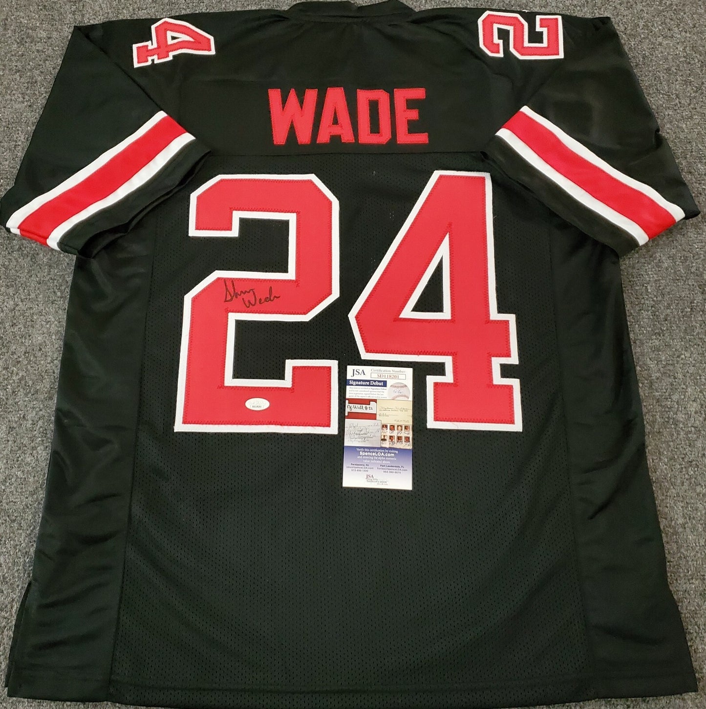 Ohio State Buckeyes Shaun Wade Autographed Signed Jersey Jsa Signature Debut Coa