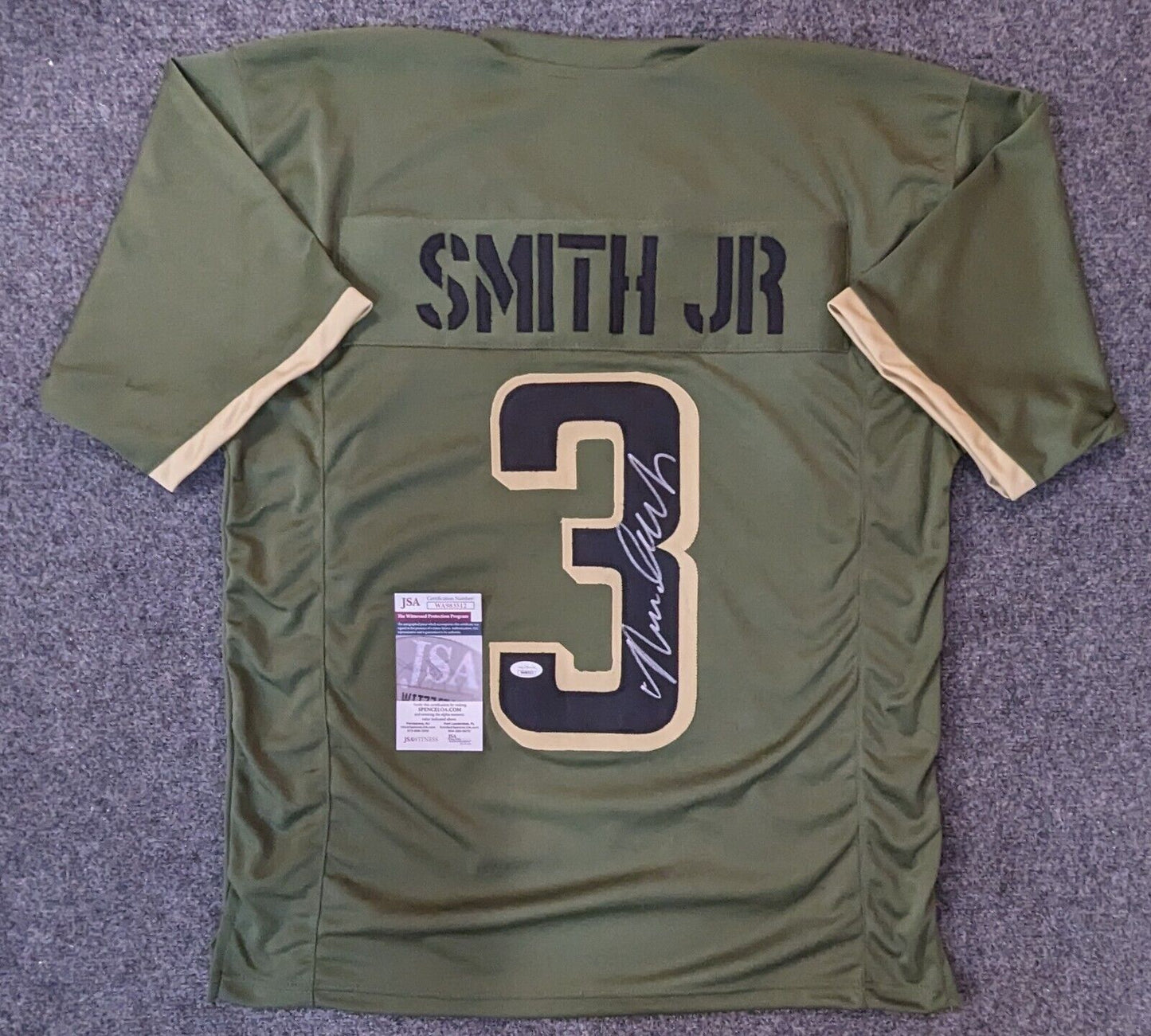 MVP Authentics Philadelphia Eagles Nolan Smith Jr Autographed Signed Salute Jersey Jsa Coa 144 sports jersey framing , jersey framing