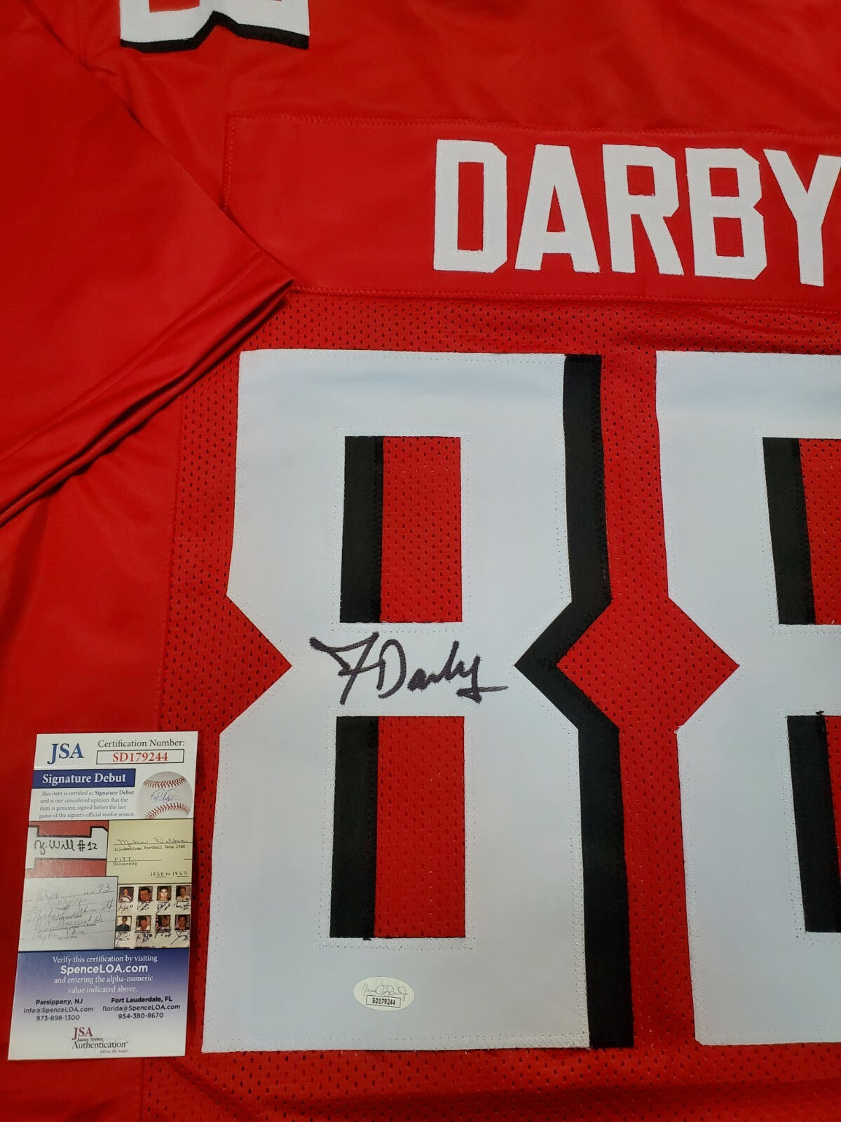 Atlanta Falcons Frank Darby Autographed Signed Jersey Jsa Coa