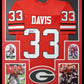 Framed Georgia Bulldogs Terrell Davis Autographed Jersey Jsa