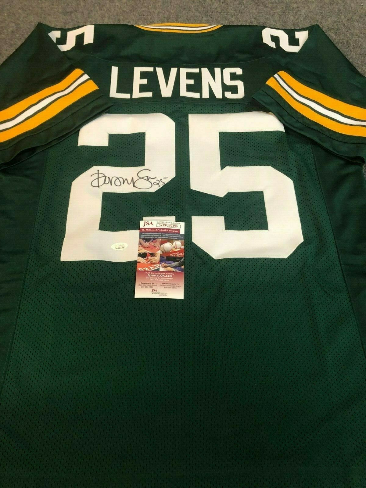 G.B. Packers Dorsey Levens Autographed Signed Jersey Jsa  Coa