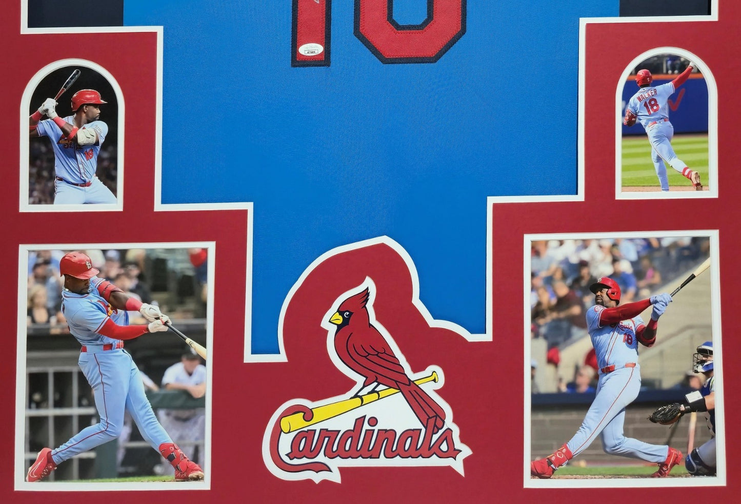 Framed St Louis Cardinals Jordan Walker Autographed Jersey Jsa Coa