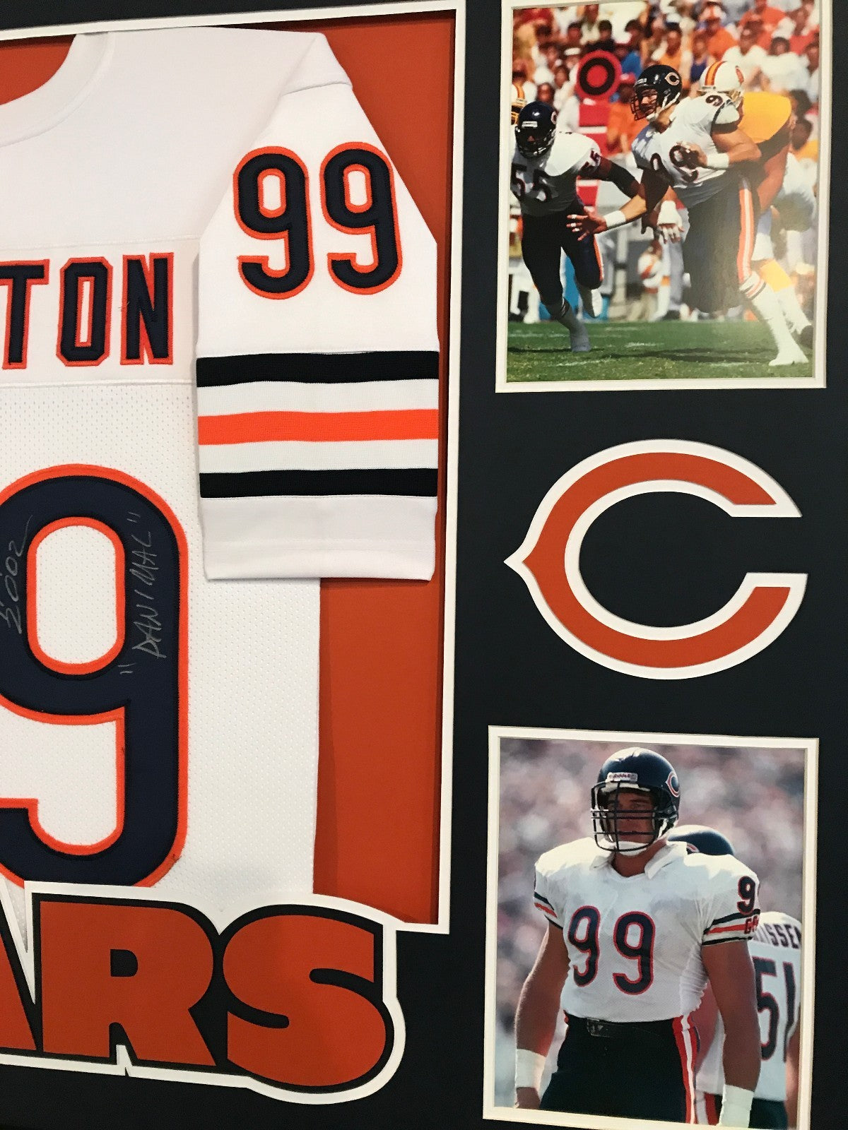 Framed Dan Hampton Autographed Signed Inscribed Chicago Bears Jersey Jsa Coa