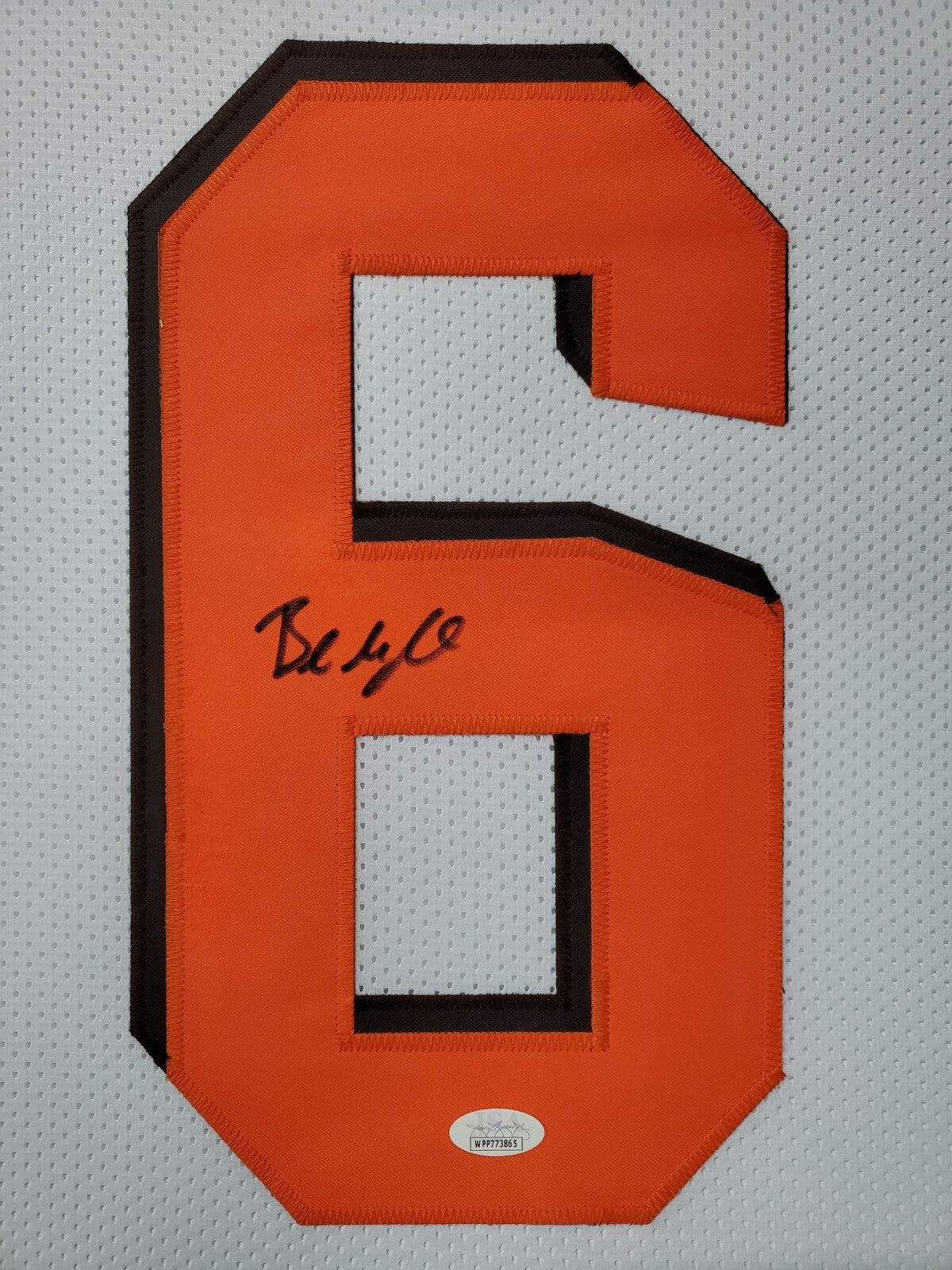 Framed Baker Mayfield Autographed Signed Cleveland Browns Jersey Jsa Coa