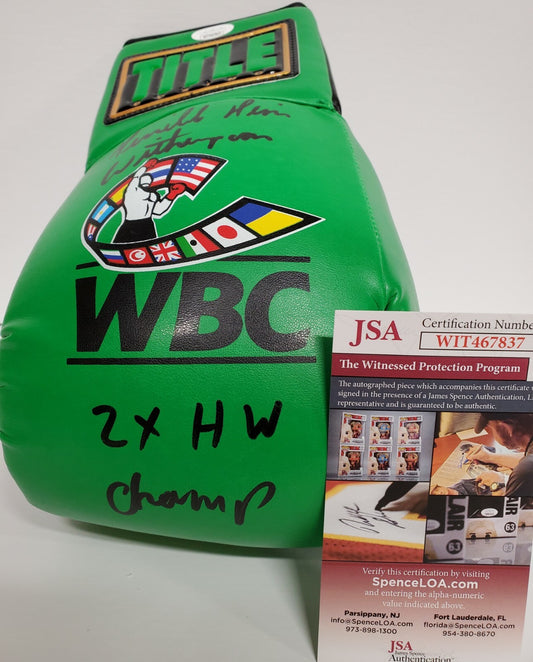 Tim Witherspoon Autographed Signed Boxing Glove Jsa Coa