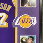 MVP Authentics Framed L.A. Lakers Magic Johnson Autographed Signed Jersey Leaf Coa 629.10 sports jersey framing , jersey framing