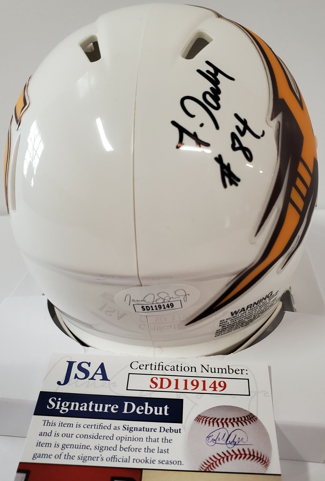 Frank Darby Autographed Signed Arizona State Sun Devils Mini Helmet Jsa Coa