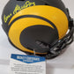 Los Angeles Rams Cam Akers Autographed Eclipse Mini Helmet Beckett Coa