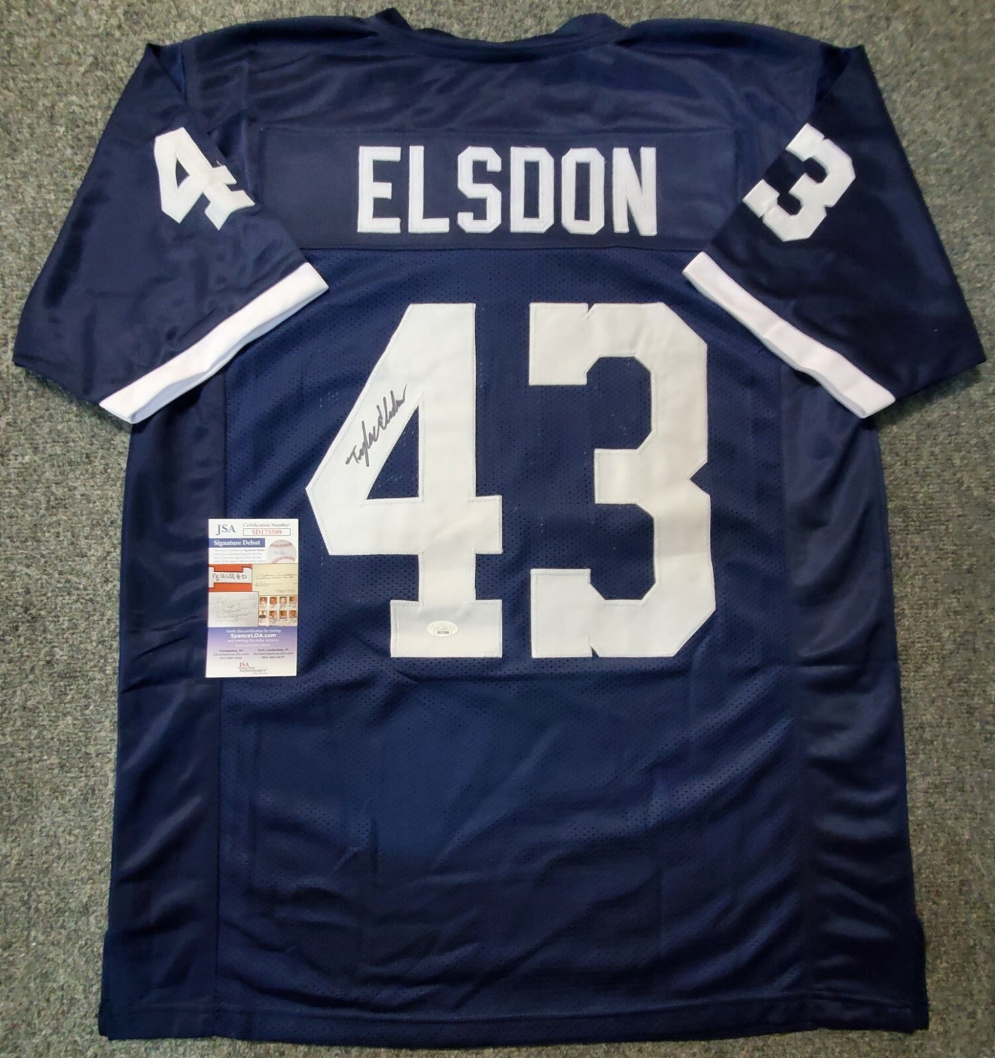 Penn State Tyler Elsdon Autographed Signed Jersey Jsa Coa