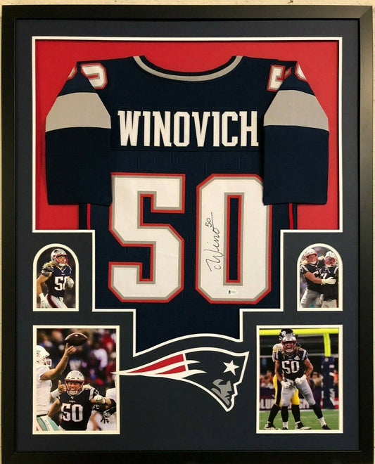 MVP Authentics Framed New England Patriots Chase Winovich Autographed Signed Jersey Bas Coa 449.10 sports jersey framing , jersey framing
