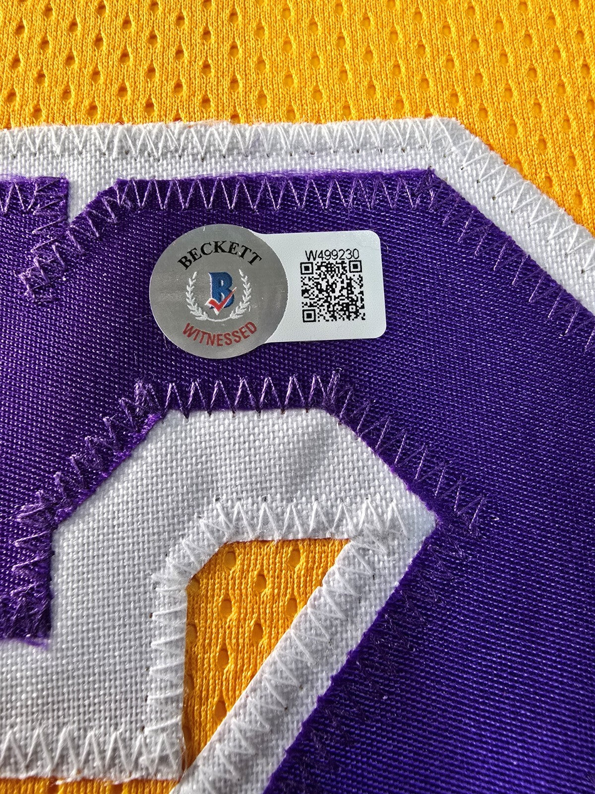 Framed L.A. Lakers Magic Johnson Autographed Signed Jersey Beckett Holo