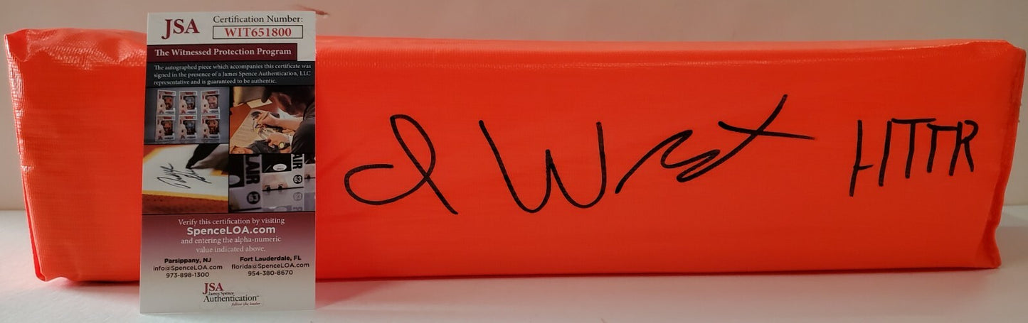 Washington Football Isaiah Wright Autographed Inscribed End Zone Pylon Jsa Coa