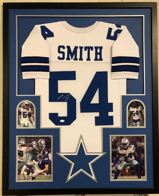 Framed Dallas Cowboys Jaylon Smith Autographed Signed Jersey Jsa Coa