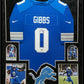 Suede Framed Detroit Lions Jahmyr Gibbs Autographed Signed Jersey Fanatics Holo