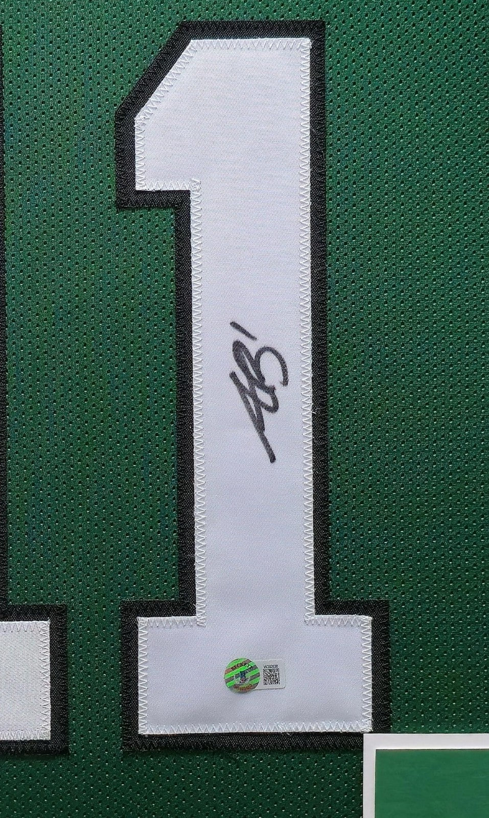 Framed Philadelphia Eagles Aj Brown Autographed Signed Jersey Beckett Holo
