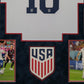 Suede Framed Christian Pulisic Autographed Signed Usa Jersey Beckett Holo