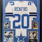 Framed Dallas Cowboys Mel Renfro Autographed Signed 2X Inscribed Jsa Coa