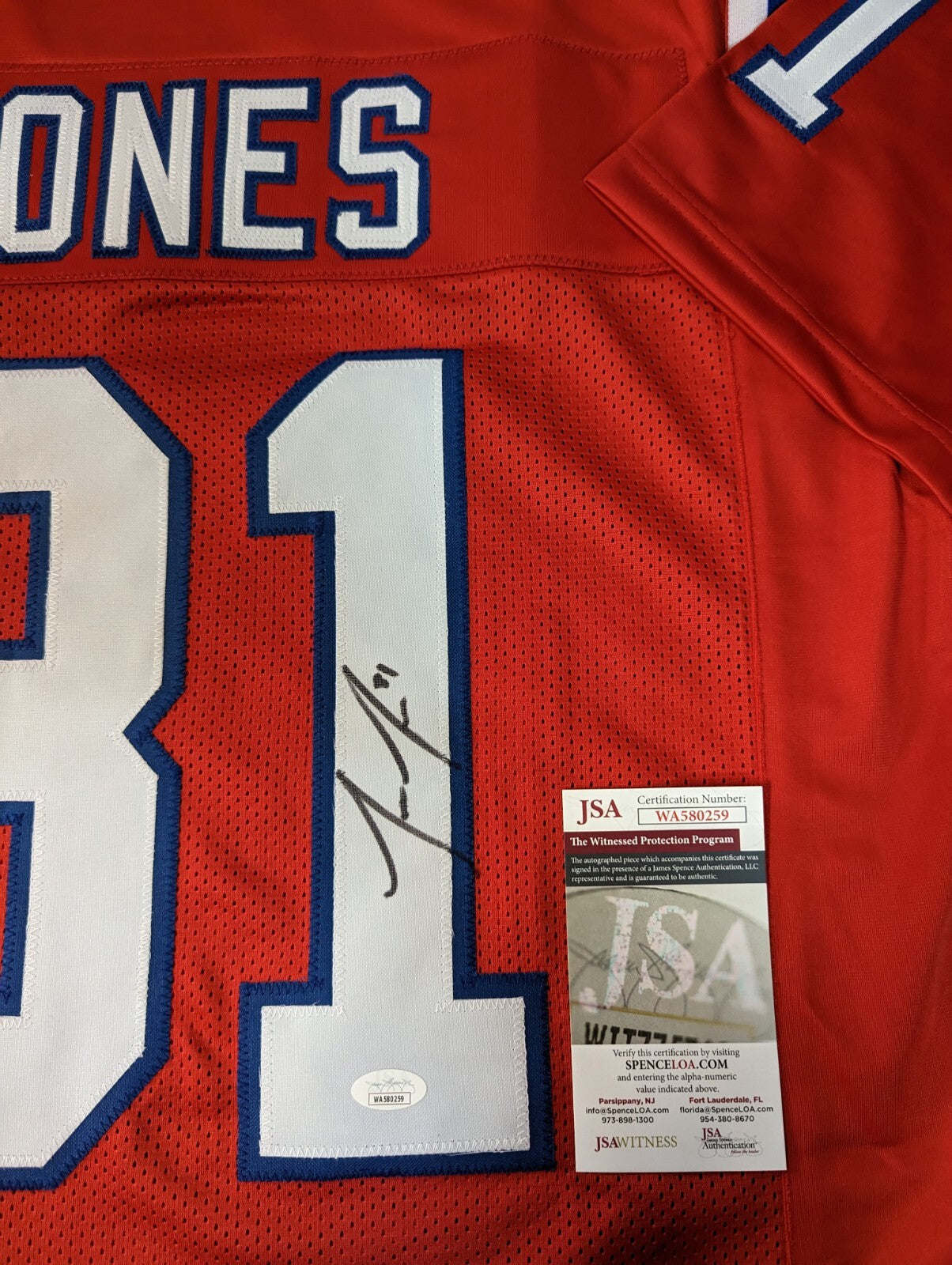 New England Patriots Jonathan Jones Autographed Signed Jersey Jsa Coa