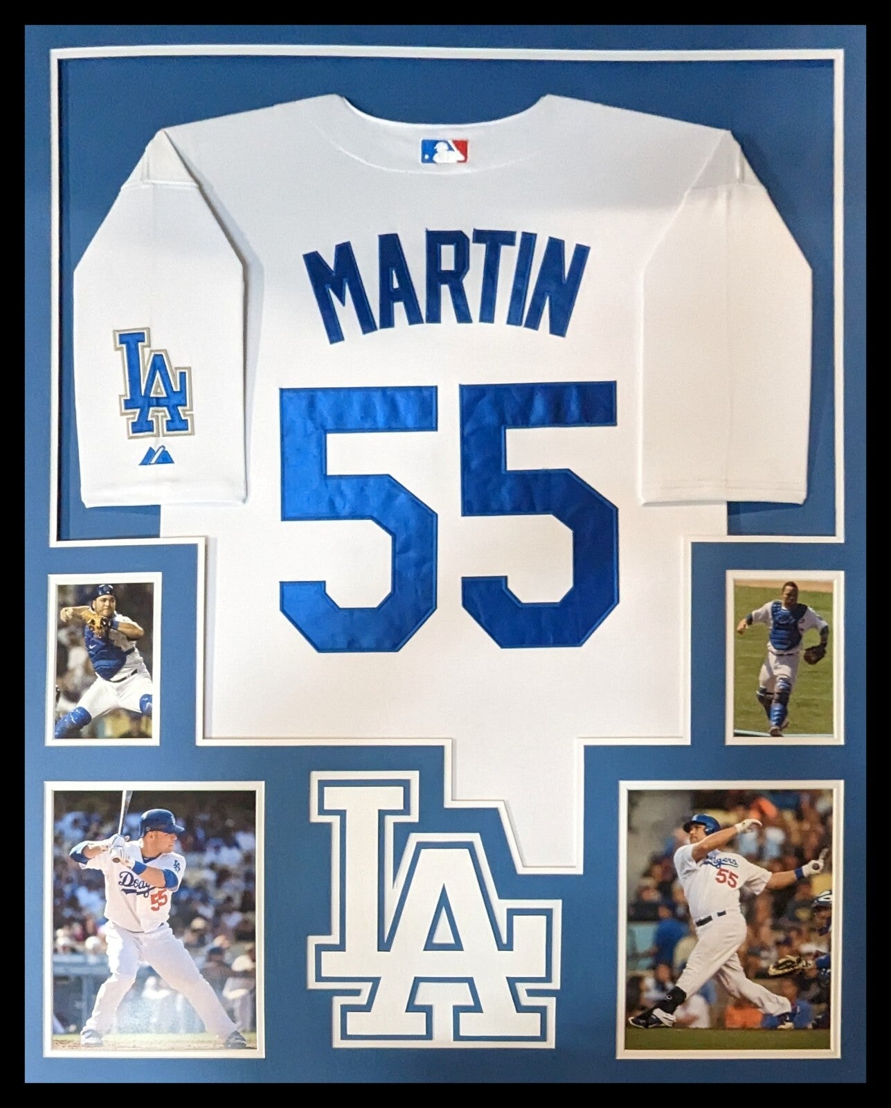 Framed Los Angeles Dodgers Russell Martin Jersey Display